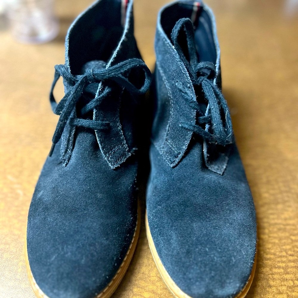 Tommy Hilfiger TW Blaze Chukka Ankle Boots Blue Suede leather Womens